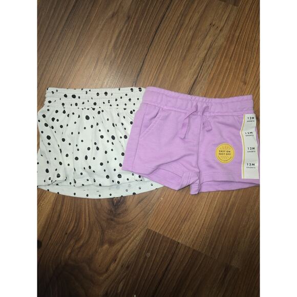 Cat & Jack Skort Shorts Bundle Girls Size 12 Months Polka Dot - Picture 1 of 4